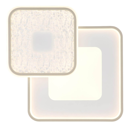 Globo LED Deckenleuchte Mosaiko 48W dimmbar Fernbedienung CCT warm-/tageslichtweiss Weiß matt Metall 50x50cm
