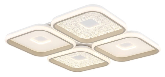 Globo LED Deckenleuchte Mosaiko 55W dimmbar Fernbedienung CCT warm-/tageslichtweiss Weiß matt Metall 54x54cm