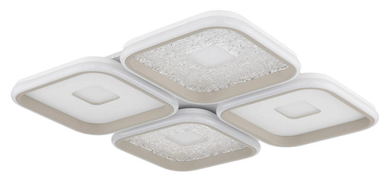 Globo LED Deckenleuchte Mosaiko 55W dimmbar Fernbedienung CCT warm-/tageslichtweiss Weiß matt Metall 54x54cm