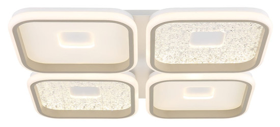 Globo LED Deckenleuchte Mosaiko 55W dimmbar Fernbedienung CCT warm-/tageslichtweiss Weiß matt Metall 54x54cm