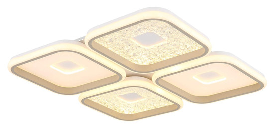 Globo LED Deckenleuchte Mosaiko 55W dimmbar Fernbedienung CCT warm-/tageslichtweiss Weiß matt Metall 54x54cm