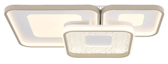 Globo LED Deckenleuchte Mosaiko 55W dimmbar Fernbedienung CCT warm-/tageslichtweiss Weiß matt Metall 65x45,5cm