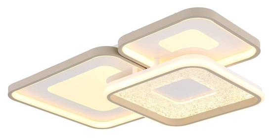 Globo LED Deckenleuchte Mosaiko 55W dimmbar Fernbedienung CCT warm-/tageslichtweiss Weiß matt Metall 65x45,5cm