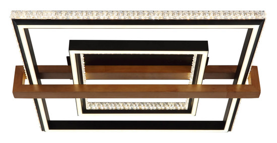 Globo Deloris LED Deckenleuchte 40W CCT Schwarz Matt, Metall Fernbedienung Nachtlicht Memoryfunktion 11,5cm 48137