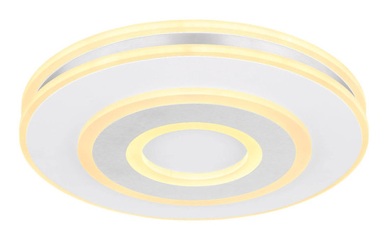Globo LED Deckenleuchte Maru 48W dimmbar Fernbedienung CCT warm-/tageslichtweiss Weiß Metall Ø42cm