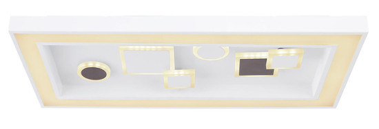 Globo Rabea LED Deckenleuchte 36W CCT Weiß, Metall Fernbedienung Nachtlicht Memoryfunktion 7cm 48289-36