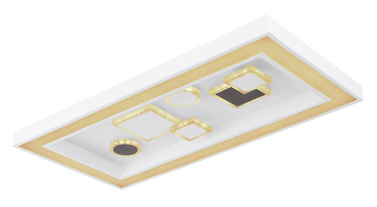 Globo Rabea LED Deckenleuchte 36W CCT Weiß, Metall Fernbedienung Nachtlicht Memoryfunktion 7cm 48289-36