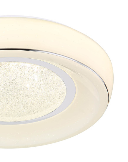 Globo Mickey LED Deckenleuchte 18W CCT Weiß, Metall Fernbedienung Nachtlicht Sparkle-Dekor Memoryfunktion Ø39cm 483110-18