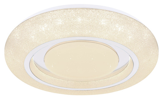 Globo Rada LED Deckenleuchte 24W CCT Weiß, Metall Sparkle-Dekor Ø38cm 483111-24