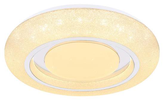 Globo Rada LED Deckenleuchte 24W CCT Weiß, Metall Sparkle-Dekor Ø38cm 483111-24