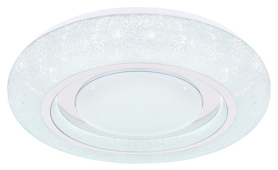 Globo Rada LED Deckenleuchte 24W CCT Weiß, Metall Sparkle-Dekor Ø38cm 483111-24
