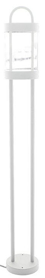 Globo LED Sockelleuchte Lunden 8W IP54 warmweiss Weiß Metall 10cm