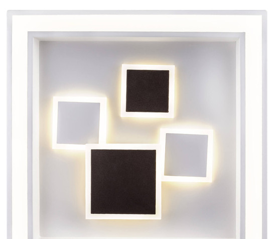 Globo Nolo LED Deckenleuchte 50W CCT Weiß, Metall Fernbedienung Nachtlicht Memoryfunktion 7cm 48405-50Q