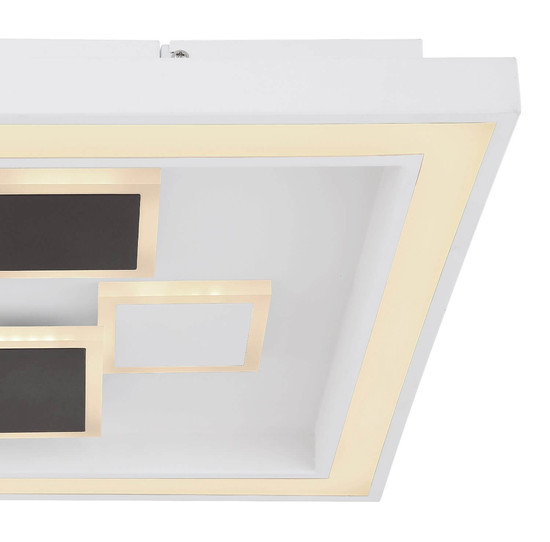 Globo LED Deckenleuchte Nolo 50W dimmbar Fernbedienung CCT warm-/tageslichtweiss Weiß Metall 48x48cm