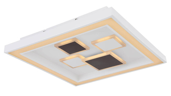 Globo LED Deckenleuchte Nolo 50W dimmbar Fernbedienung CCT warm-/tageslichtweiss Weiß Metall 48x48cm