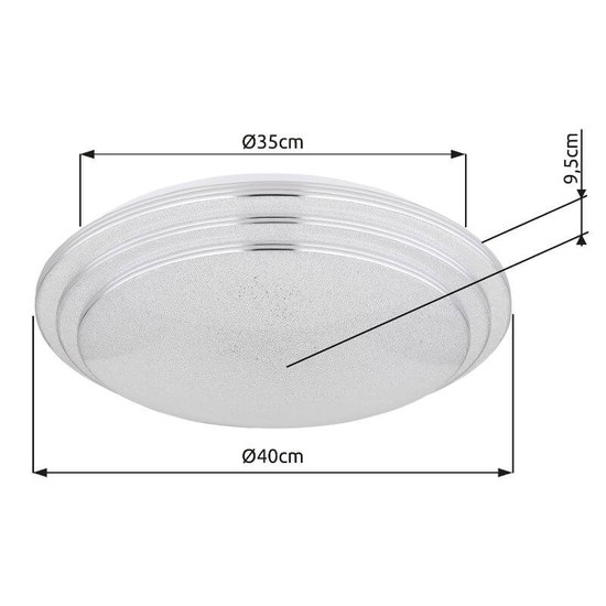 Globo LED Deckenleuchte Aley 18W dimmbar Fernbedienung CCT warm-/tageslichtweiss Weiß Metall Ø40cm