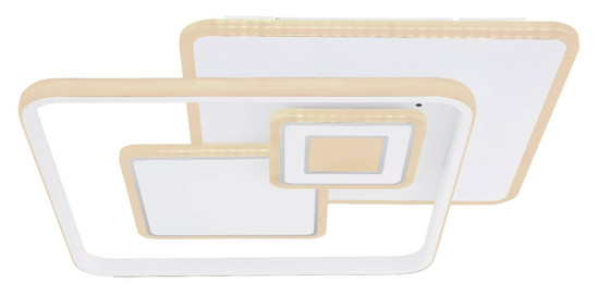 Globo LED Deckenleuchte Roderick 50W dimmbar Fernbedienung CCT warm-/tageslichtweiss Weiß Metall 50x50cm