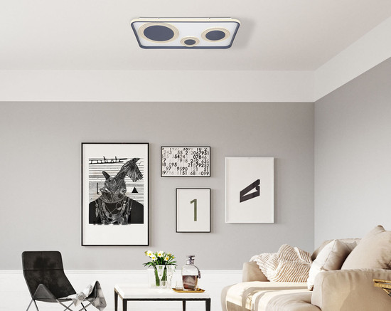 Globo Nora LED Deckenleuchte 55W CCT Graphit, Metall Fernbedienung Nachtlicht Memoryfunktion Ø0cm 48446-55