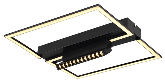 Globo Maxwell LED Deckenleuchte 35W Warmweiß Schwarz Matt, Metall Memoryfunktion 11cm 48462-42