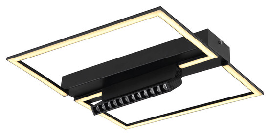 Globo Maxwell LED Deckenleuchte 35W Warmweiß Schwarz Matt, Metall Memoryfunktion 11cm 48462-42