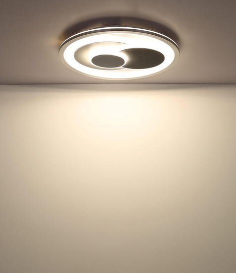 Globo LED Deckenleuchte Ruiz I 36W CCT warm-/neutral-/tageslichtweiss Weiß matt Metall Ø48cm