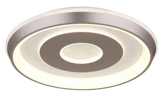 Globo LED Deckenleuchte Williamson 40W CCT warm-/neutral-/tageslichtweiss Weiß matt champagnerfarben matt Metall Ø49cm