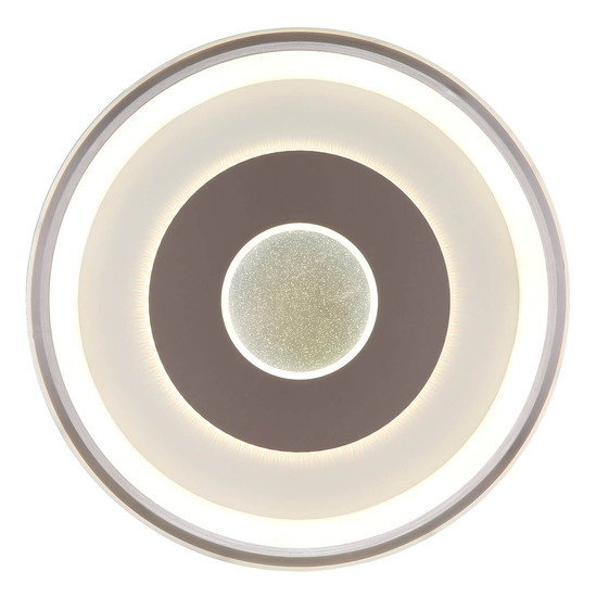 Globo LED Deckenleuchte Williamson 40W CCT warm-/neutral-/tageslichtweiss Weiß matt champagnerfarben matt Metall Ø49cm