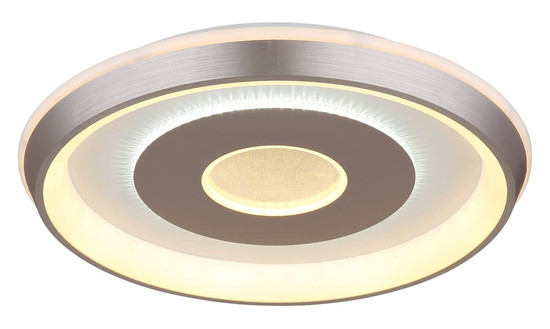 Globo LED Deckenleuchte Williamson 40W CCT warm-/neutral-/tageslichtweiss Weiß matt champagnerfarben matt Metall Ø49cm