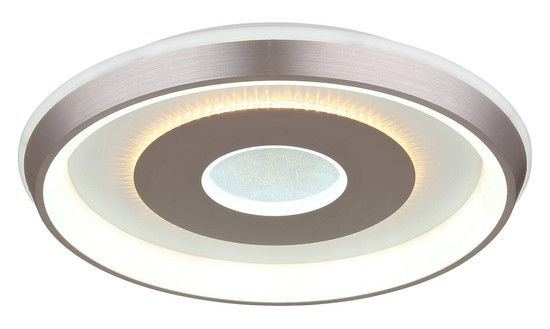 Globo LED Deckenleuchte Williamson 40W CCT warm-/neutral-/tageslichtweiss Weiß matt champagnerfarben matt Metall Ø49cm