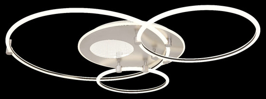 Globo LED Deckenleuchte Deon 80W CCT warm-/neutral-/tageslichtweiss Weiß matt Metall Grau gebürstet 108x95cm