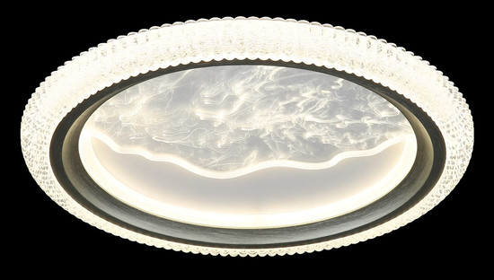 Globo LED Deckenleuchte Odessa 28W CCT warm-/neutral-/tageslichtweiss Grau matt klar Metall Acrylkristalle Ø39,5cm