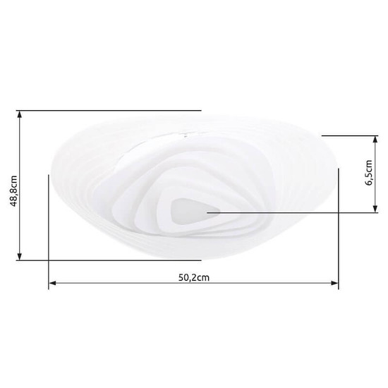 Globo LED Deckenleuchte Jocelyn 40W dimmbar Fernbedienung CCT warm-/tageslichtweiss Weiß Metall 50x49cm