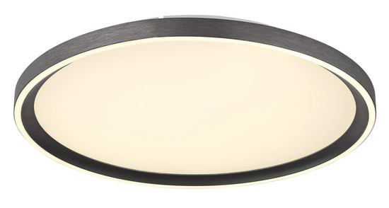 Globo Dublin LED Deckenleuchte 38W CCT Grau, Aluminium Gebürstet Fernbedienung Nachtlicht Memoryfunktion Ø40cm 48802-38