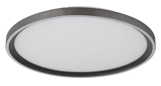 Globo Dublin LED Deckenleuchte 38W CCT Grau, Aluminium Gebürstet Fernbedienung Nachtlicht Memoryfunktion Ø40cm 48802-38