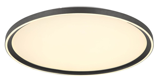 Globo Dublin LED Deckenleuchte 48W CCT Grau, Aluminium Gebürstet Fernbedienung Nachtlicht Memoryfunktion Ø50cm 48802-48
