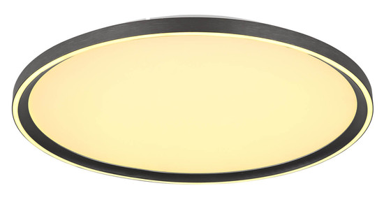 Globo Dublin LED Deckenleuchte 48W CCT Grau, Aluminium Gebürstet Fernbedienung Nachtlicht Memoryfunktion Ø50cm 48802-48