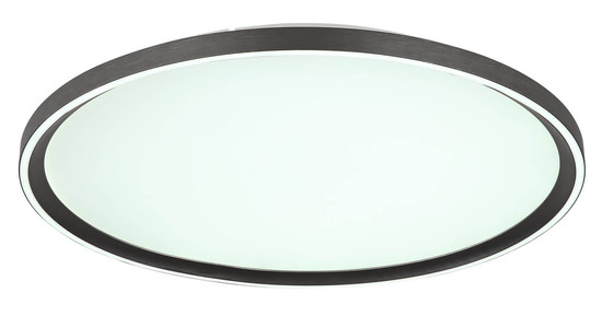 Globo Dublin LED Deckenleuchte 48W CCT Grau, Aluminium Gebürstet Fernbedienung Nachtlicht Memoryfunktion Ø50cm 48802-48