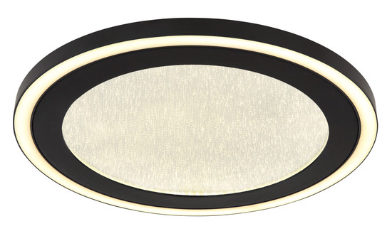 Globo Davies LED Deckenleuchte 24W Neutralweiß Schwarz Matt, Metall Memoryfunktion Ø34cm 48902