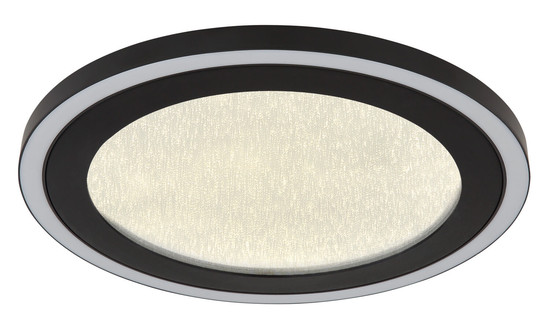 Globo Davies LED Deckenleuchte 24W Neutralweiß Schwarz Matt, Metall Memoryfunktion Ø34cm 48902