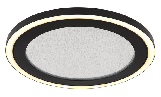 Globo Davies LED Deckenleuchte 24W Neutralweiß Schwarz Matt, Metall Memoryfunktion Ø34cm 48902