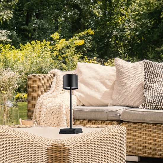 Globo Lenn LED Tischleuchte IP54 Schwarz, Metall Ø10,5cm 518401087