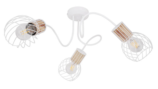 Globo Luise E27 Deckenleuchte 3-fach 40W Weiß, Metall Ø12cm 54012-3
