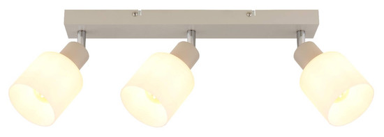 Globo Strahler Trent 3-flammig E14 Sandfarben matt Metall Glas 41x18,5cm