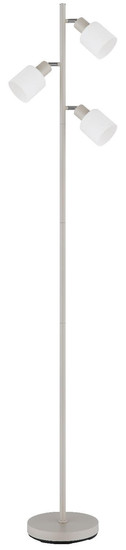 Globo Stehleuchte Trent 3-flammig E14 Sandfarben matt Metall Glas 161cm