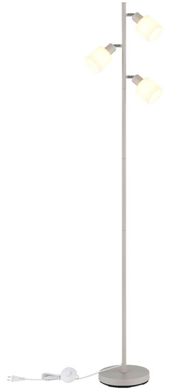 Globo Stehleuchte Trent 3-flammig E14 Sandfarben matt Metall Glas 161cm