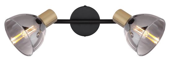 Globo Jay Strahler 2-fach Schwarz, Metall Ø11cm 54305-2