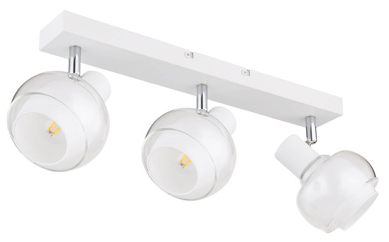 Globo Tokki E14 Strahler 3-fach 40W Weiß Matt, Metall Ø10,5cm 54309-3W