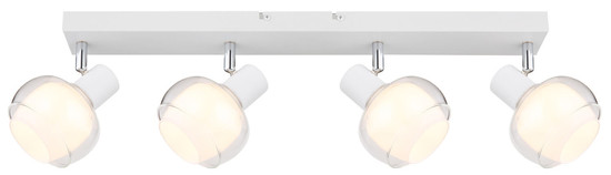 Globo Tokki E14 Strahler 4-fach 40W Weiß Matt, Metall Ø10,5cm 54309-4W