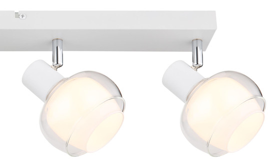 Globo Tokki E14 Strahler 4-fach 40W Weiß Matt, Metall Ø10,5cm 54309-4W