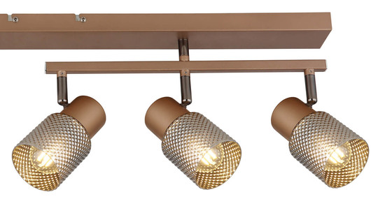 Globo Satella E14 Strahler 5-fach 40W Kaffeefarben Matt, Metall Ø7cm 54314-5